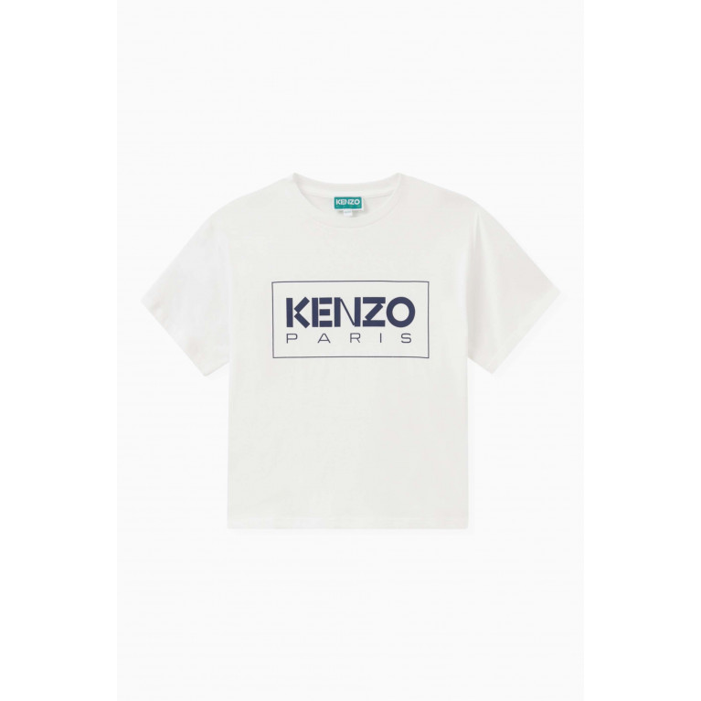 KENZO KIDS - Logo Print T-shirt in Cotton White