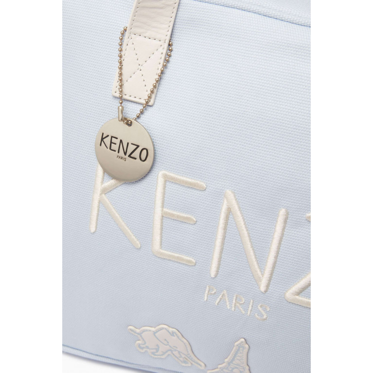 KENZO KIDS - Logo Diaper Bag in Cotton Canvas