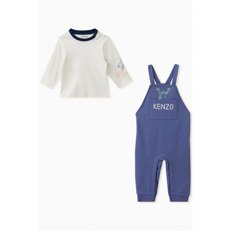 KENZO KIDS - Logo-print Romper Set in Cotton