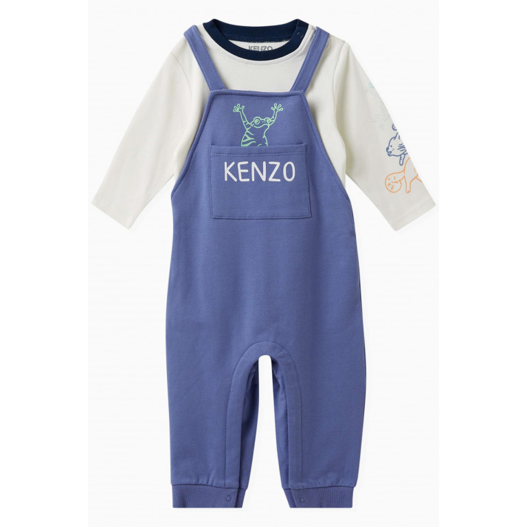 KENZO KIDS - Logo-print Romper Set in Cotton