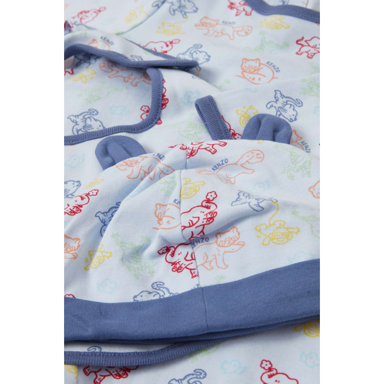 KENZO KIDS - Animal-print Sleepsuit Set in Cotton