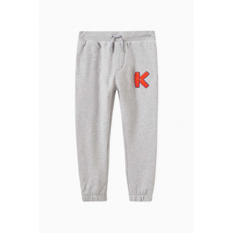 KENZO KIDS - Logo-embroidered Sweatpants in Cotton