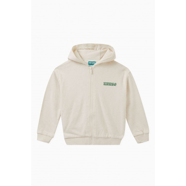 KENZO KIDS - Logo-embroidered Hoodie in Cotton