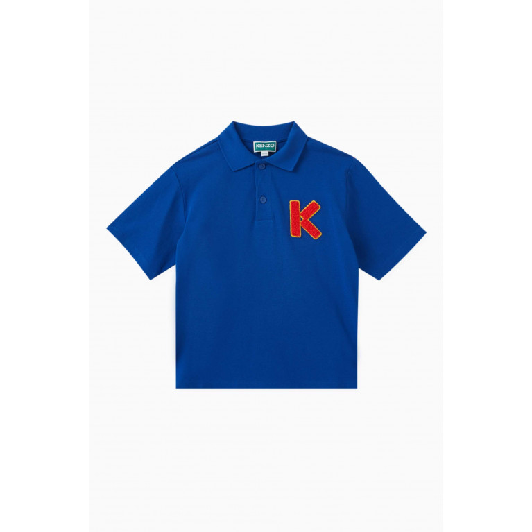 KENZO KIDS - Logo-embroidered Polo Shirt in Cotton