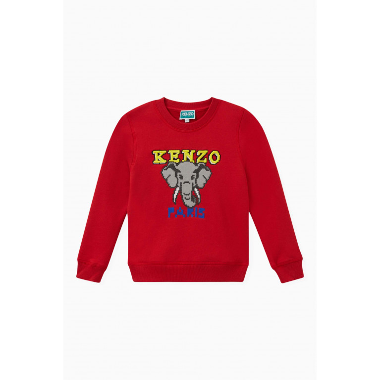 KENZO KIDS - Printed Sweatshirt in Cotton Jersey