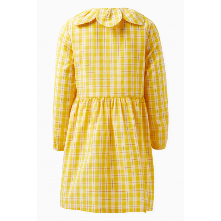KENZO KIDS - Plaid-check Pattern Dress in Cotton