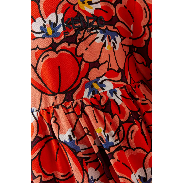 KENZO KIDS - Floral Print Dress in Lyocell