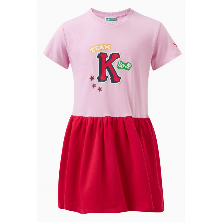 KENZO KIDS - Graphic Logo Print Dress in Cotton