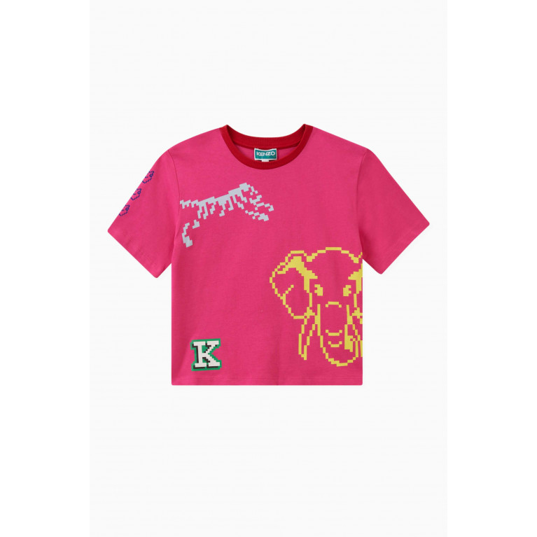 KENZO KIDS - Graphic Logo Print T-shirt in Cotton