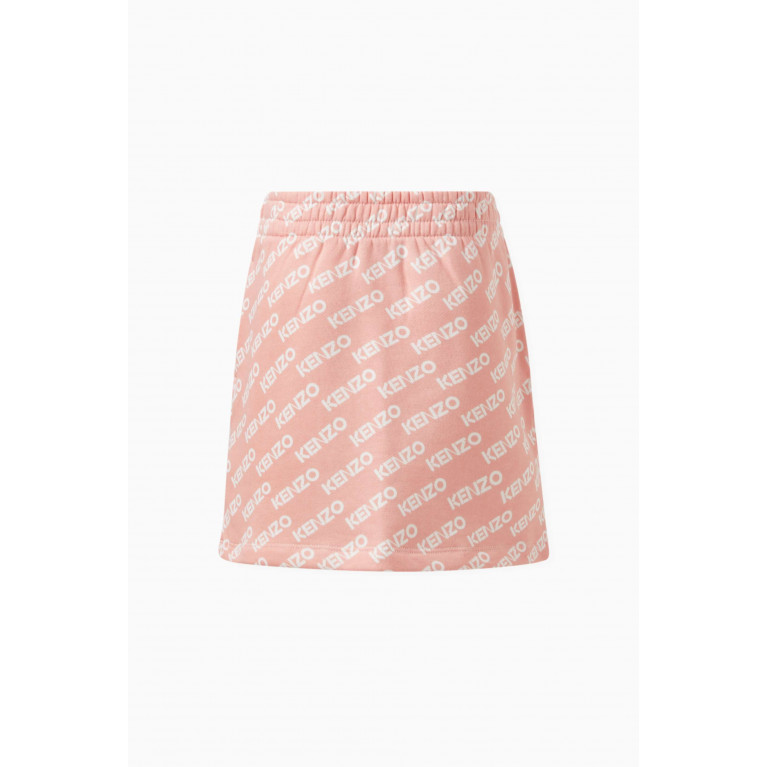 KENZO KIDS - Logo Print Skirt in Cotton