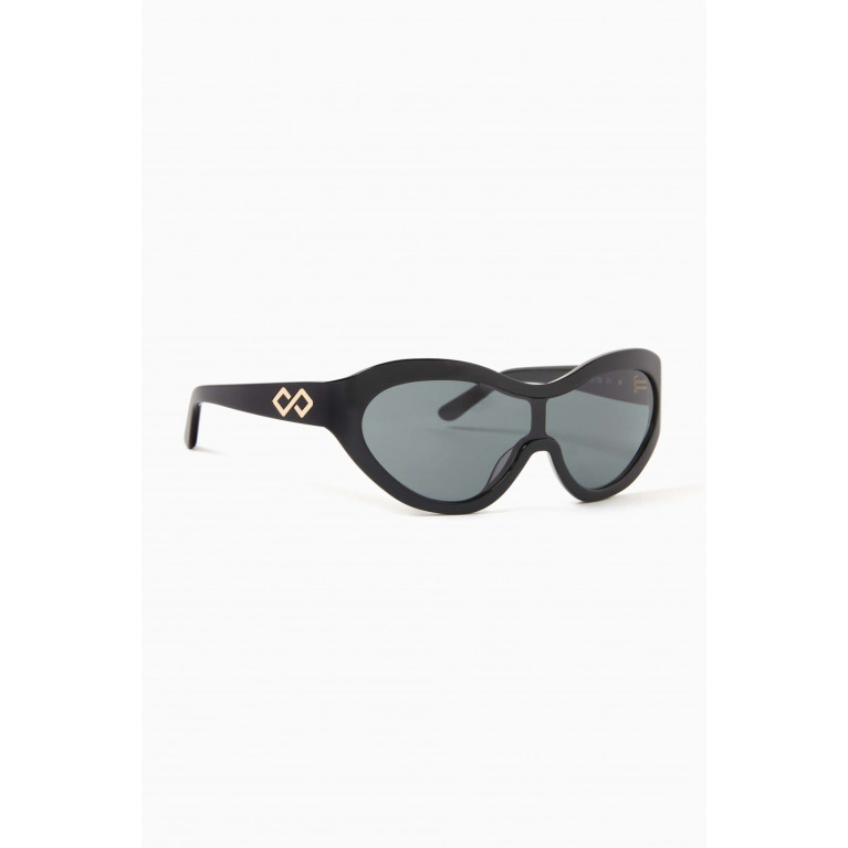 Karen Wazen - Oversized Laser Sunglasses in Acetate