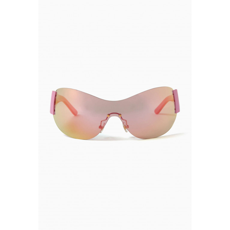 Karen Wazen - Oversized Ski Sunglasses in Acetate Pink
