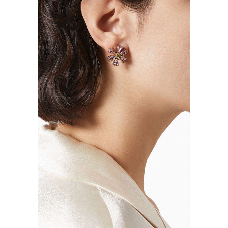 Oscar de la Renta - Crystal Floral Earrings