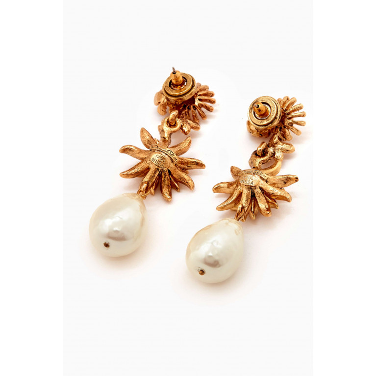 Oscar de la Renta - Bloom Pearl Drop Earrings