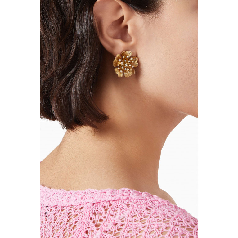 Oscar de la Renta - Lotus Stud Earrings
