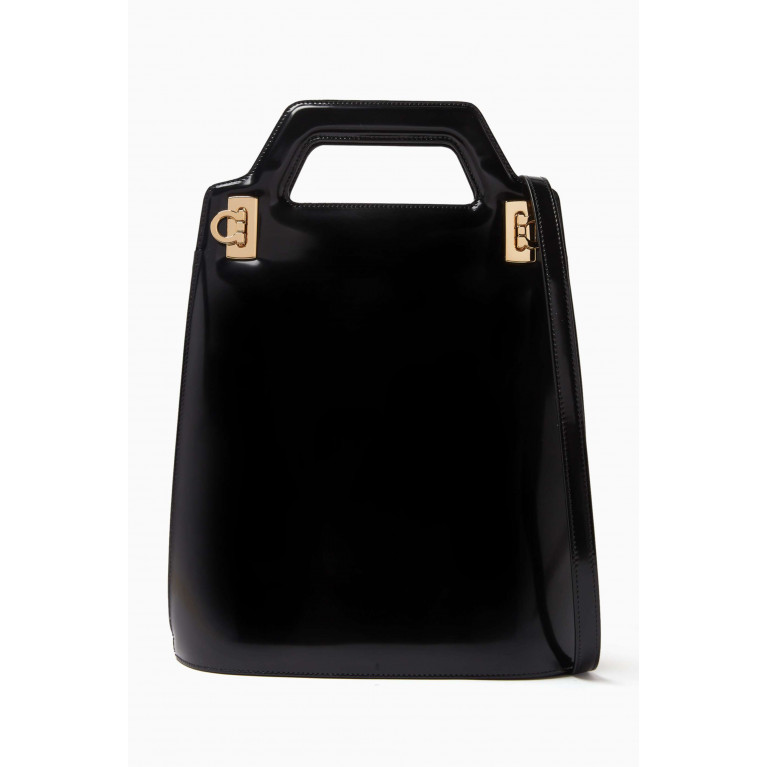 Ferragamo - Wanda Top Handle Bag in Patent Leather