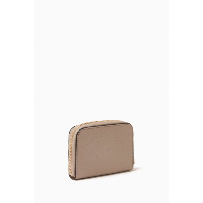 Ferragamo - Gancino Soft Credit Card Case in Pebbled Leather