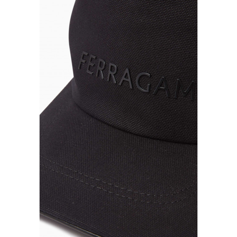 Ferragamo - Logo Baseball Cap in Linen-blend Twill