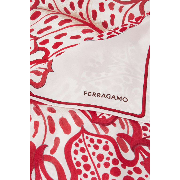 Ferragamo - Foliage Foulard Scarf in Silk