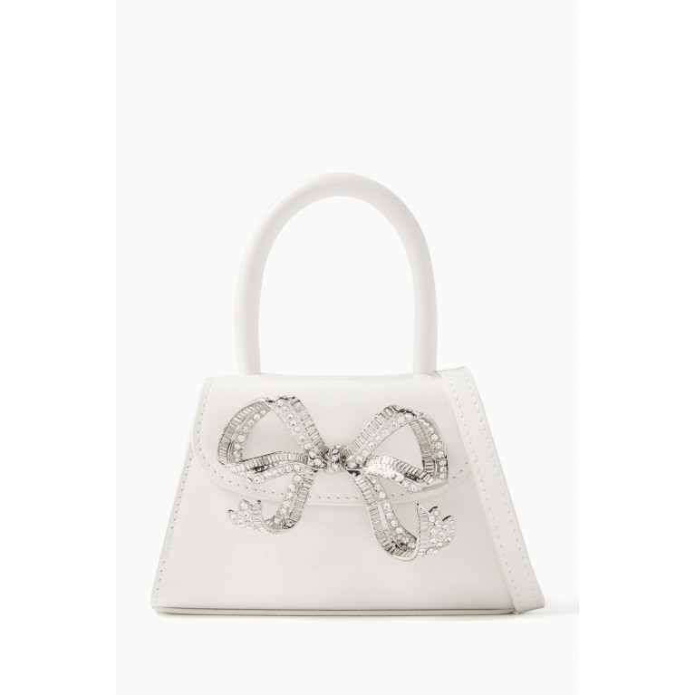 Self-Portrait - The Bow Micro Bag in Smooth Leather