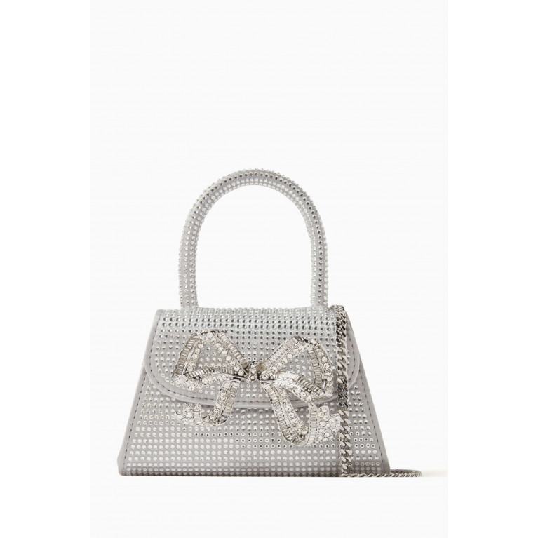 Self-Portrait - The Bow Micro Bag in Embellished Faux Leather