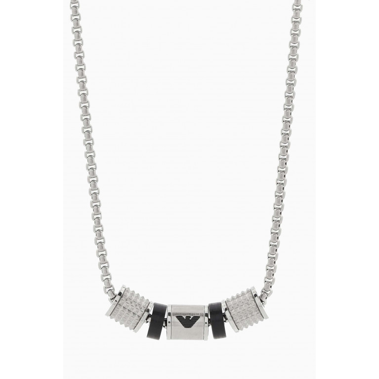 Emporio Armani - EA Eagle Key Basics Necklace in Stainless Steel