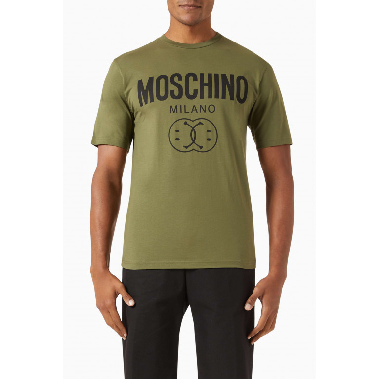 Moschino - Smile Logo T-shirt in Cotton Jersey