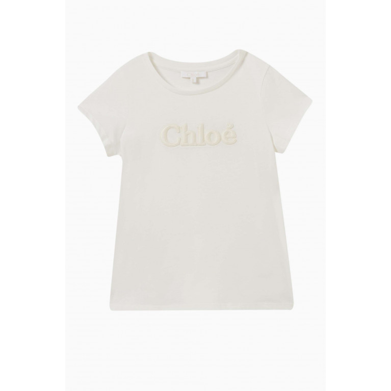 Chloé - Logo T-shirt in Cotton White