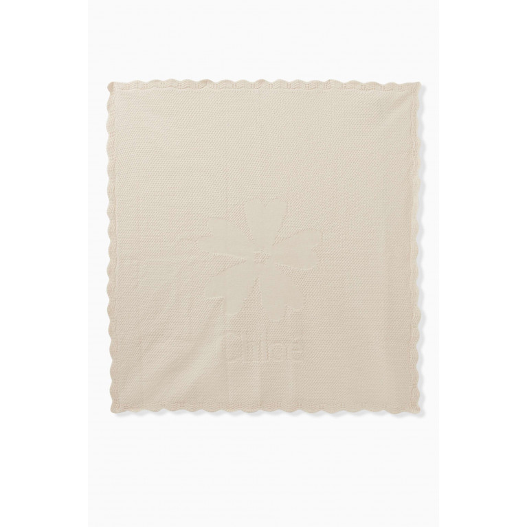 Chloé - Embossed Logo Blanket in Cotton Wool