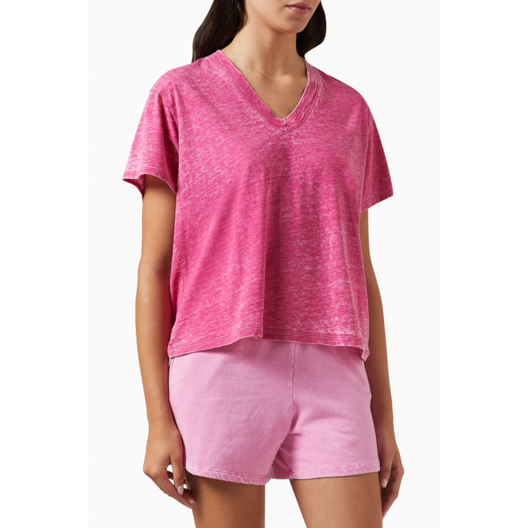 Electric & Rose - Paige Burnout T-shirt Pink