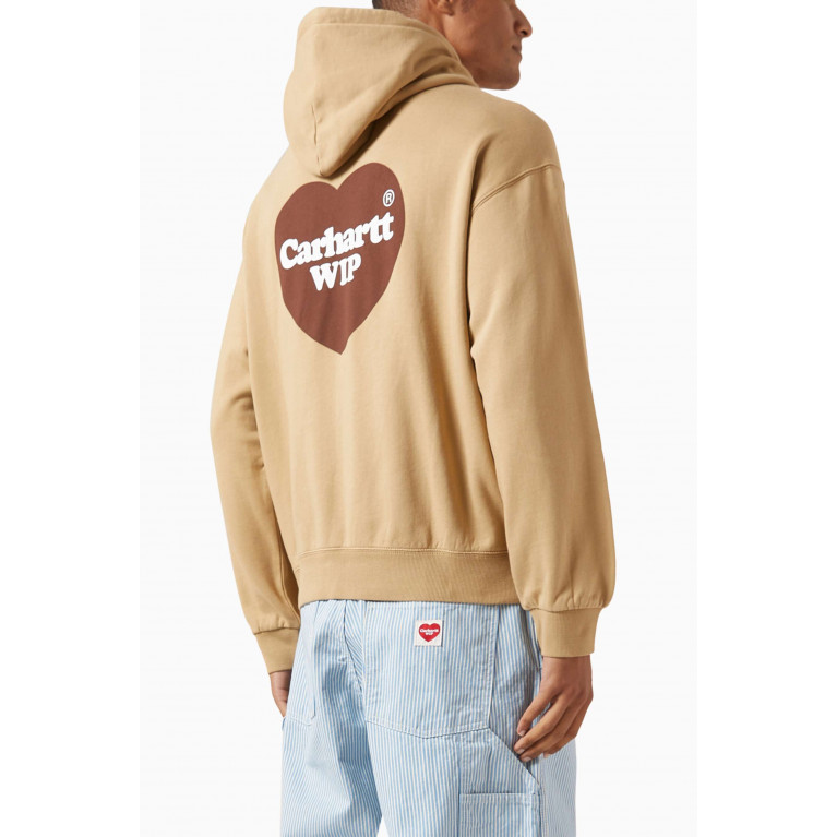 Carhartt WIP - Heart Logo Hoodie in Cotton Jersey