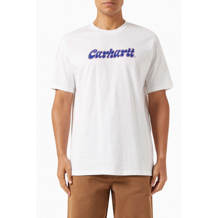Carhartt WIP - Liquid Script T-shirt in Cotton Jersey White