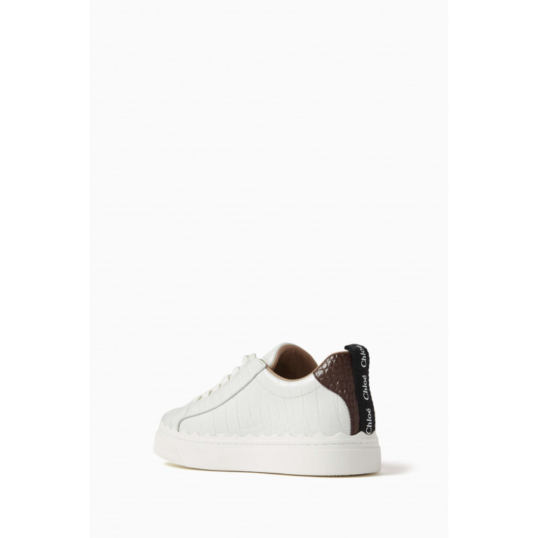 Chloé - Lauren Sneakers in Croc Embossed Leather