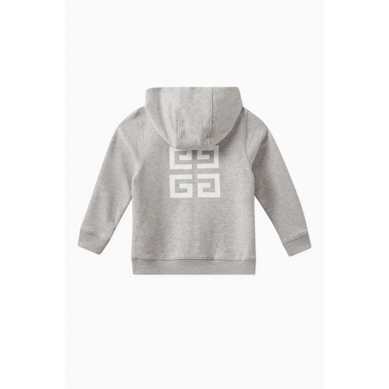 Givenchy - Logo-print Hoodie in Cotton Grey