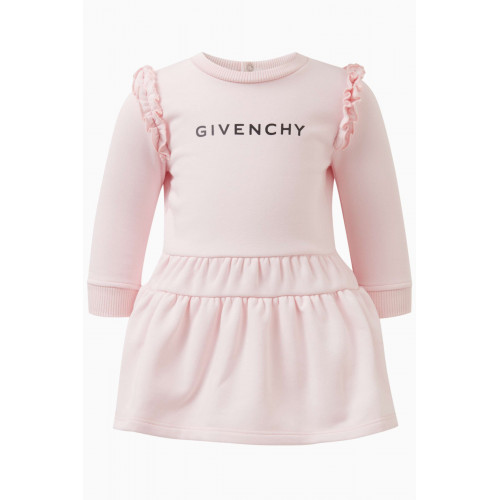 Givenchy - Logo Print Dress in Cotton-blend Pink