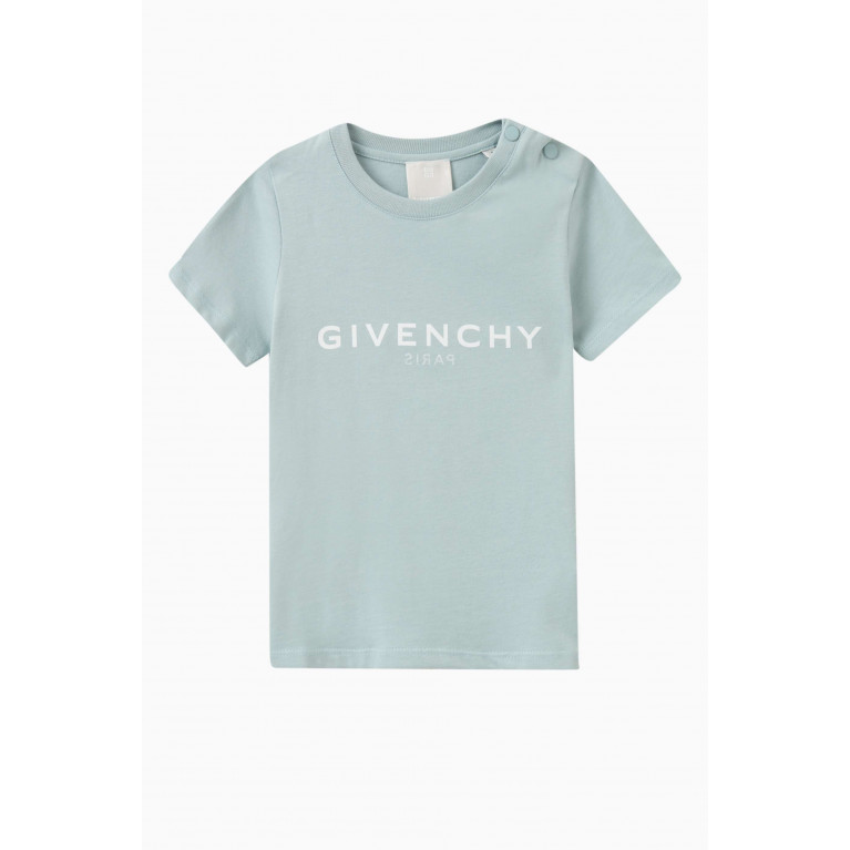 Givenchy - Logo Print T-shirt in Cotton Blue