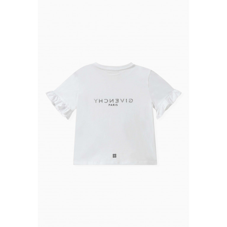 Givenchy - Logo-print Ruffled T-shirt in Cotton