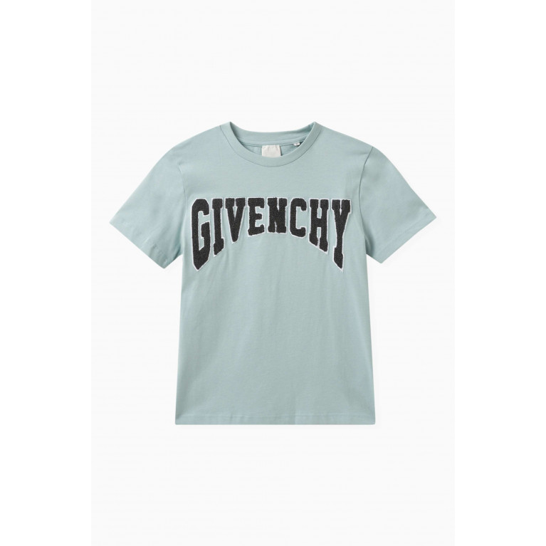 Givenchy - Logo-patch T-shirt in Cotton Blue