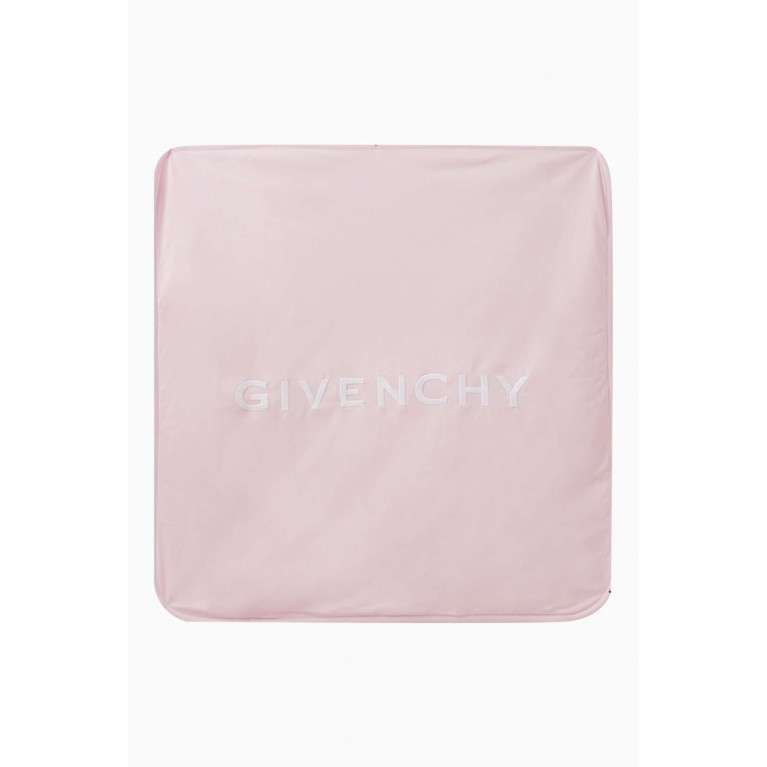 Givenchy - Logo Print Baby Blanket in Cotton Pink