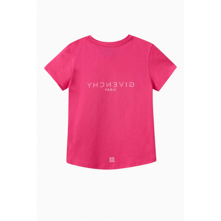 Givenchy - Logo-print T-shirt in Cotton Pink