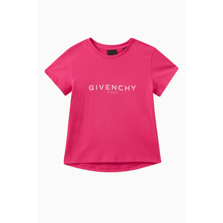 Givenchy - Logo-print T-shirt in Cotton Pink