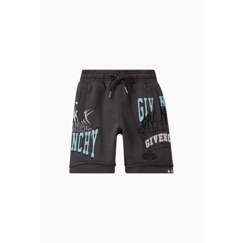 Givenchy - All-over Logo Print Shorts in Cotton