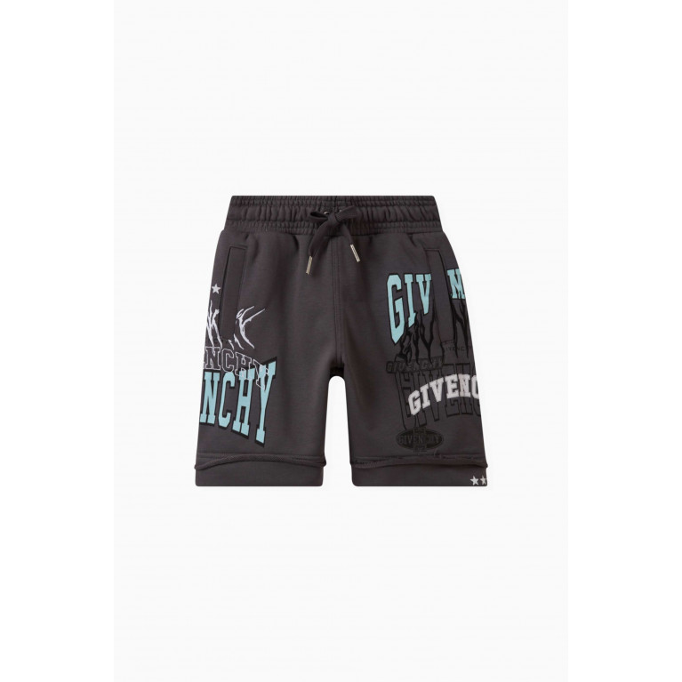 Givenchy - All-over Logo Print Shorts in Cotton