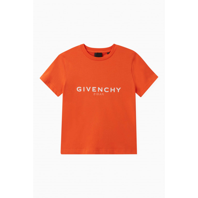 Givenchy - Logo-print T-shirt in Cotton Orange