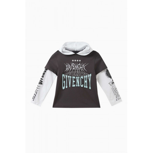 Givenchy - Logo-print Double-sleeve Top in Cotton