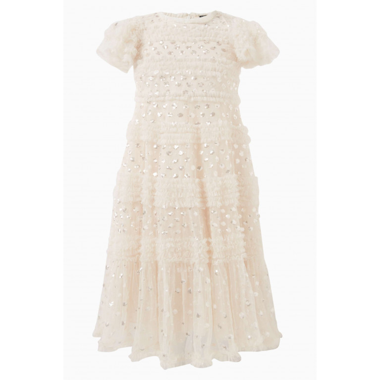 Needle & Thread - Vivian Embellished Dress in Tulle Neutral