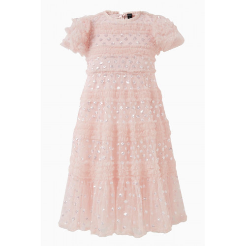 Needle & Thread - Vivian Embellished Dress in Tulle Pink