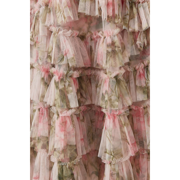 Needle & Thread - English Rose Ruffle Dress Neutral
