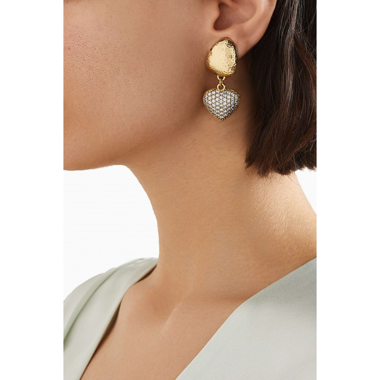 Mon Reve - Theodora Clip-on Earrings in Gold-plated Brass