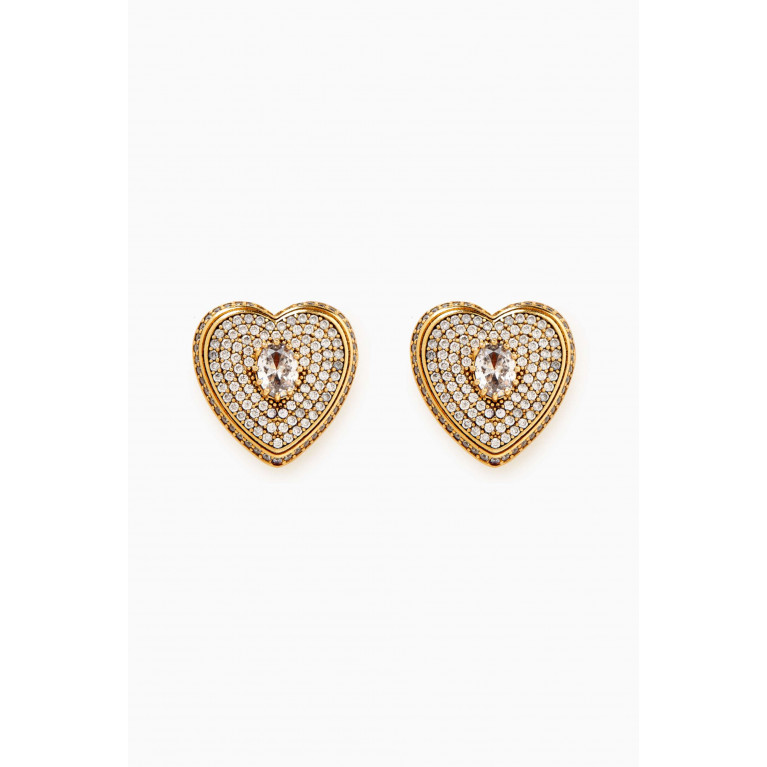 Mon Reve - Doreen Clip-on Earrings in Gold-plated Brass